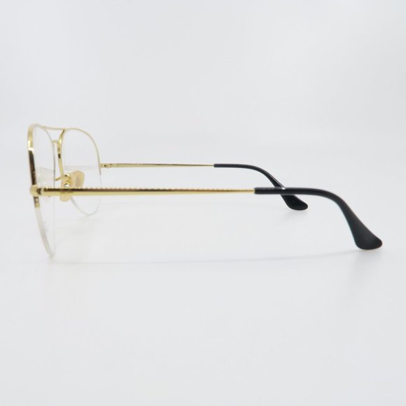 Ray-Ban Gold & Black RB 6589 2946 Semi Rimless New - Picture 5 of 8